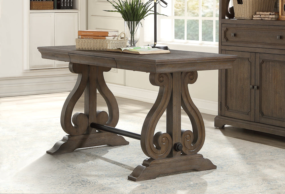 Dark Oak Finish 1pc Durable Writing Desk