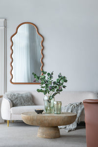 S/2 Decorative Green Glass Vases with Face Motifs