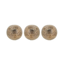 D3.9x3.5' Decorative Orbs with Textured Bronze Finish, Set…