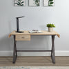 Gold Aluminium Writing Desk – X-Frame Base