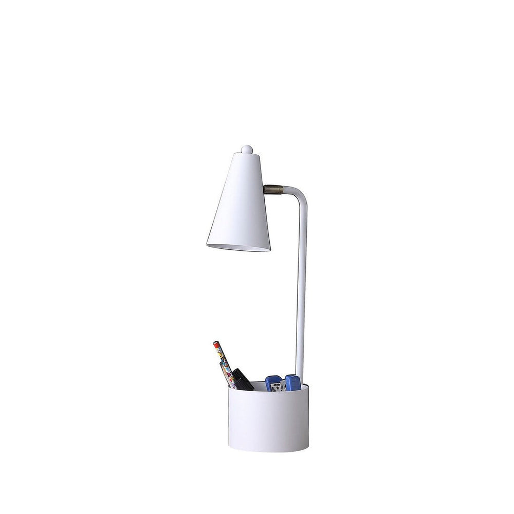 Metal Task Desk Lamp with Organizer – 19.5"