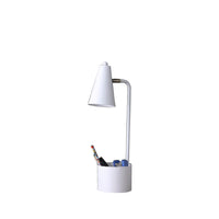 Metal Task Desk Lamp with Organizer – 19.5"