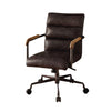 Harith Top Grain Leather Office Chair – Slate