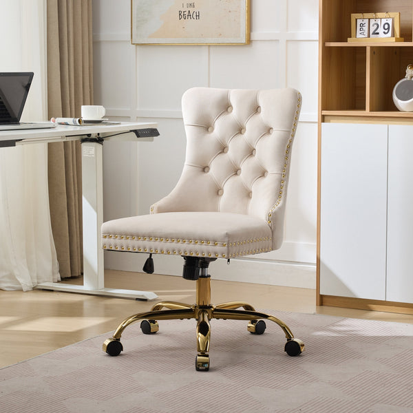 A&A Furniture Office Chair,Modern Velvet Upholstered Tufted…