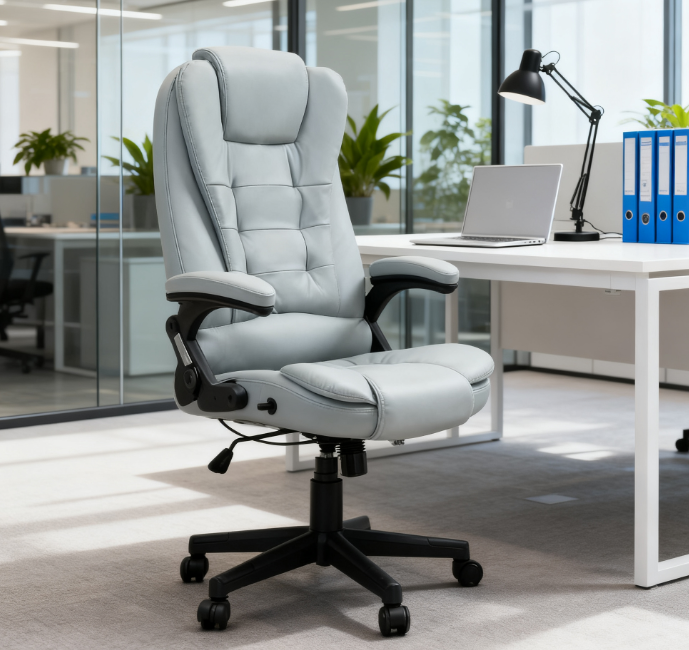 Microfiber Massage Desk Chair,Vibrating Massage Office Chair