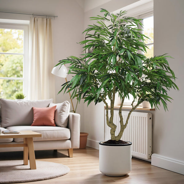 7FT Artificial willow Tree, Indoor Faux slik Greenery Plant…