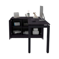 Wenge Desk with Two Open Storage Shelf