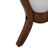 Desk Lamp with Walnut Wood and Frosted Glass