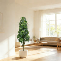 5.2FT Realistic Faux Tree with Lifelike Foliage in Green, D…