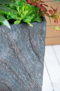 9.4x9.4x18.1' Cement Planter Large, Indoor Outdoor Garden F…