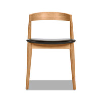 Raven 20.5' Stacking Sculpted Oak Wood Dining Chair, Warm N…