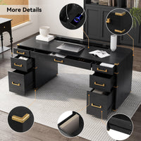 70' Extra-Large Classic and Traditional Executive Desk with…