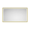84in. W x 48in. H Oversized Rectangular Framed LED Mirror Anti-Fog Dimmable Wall Mount Bathroom Vanity Mirror HD Wall Mirror Kit For Gym And Dance Studio