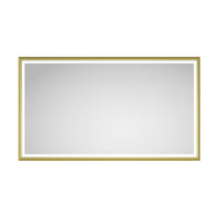 84in. W x 48in. H Oversized Rectangular Framed LED Mirror Anti-Fog Dimmable Wall Mount Bathroom Vanity Mirror HD Wall Mirror Kit For Gym And Dance Studio