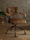 Hallie Top Grain Leather Office Chair – Whiskey