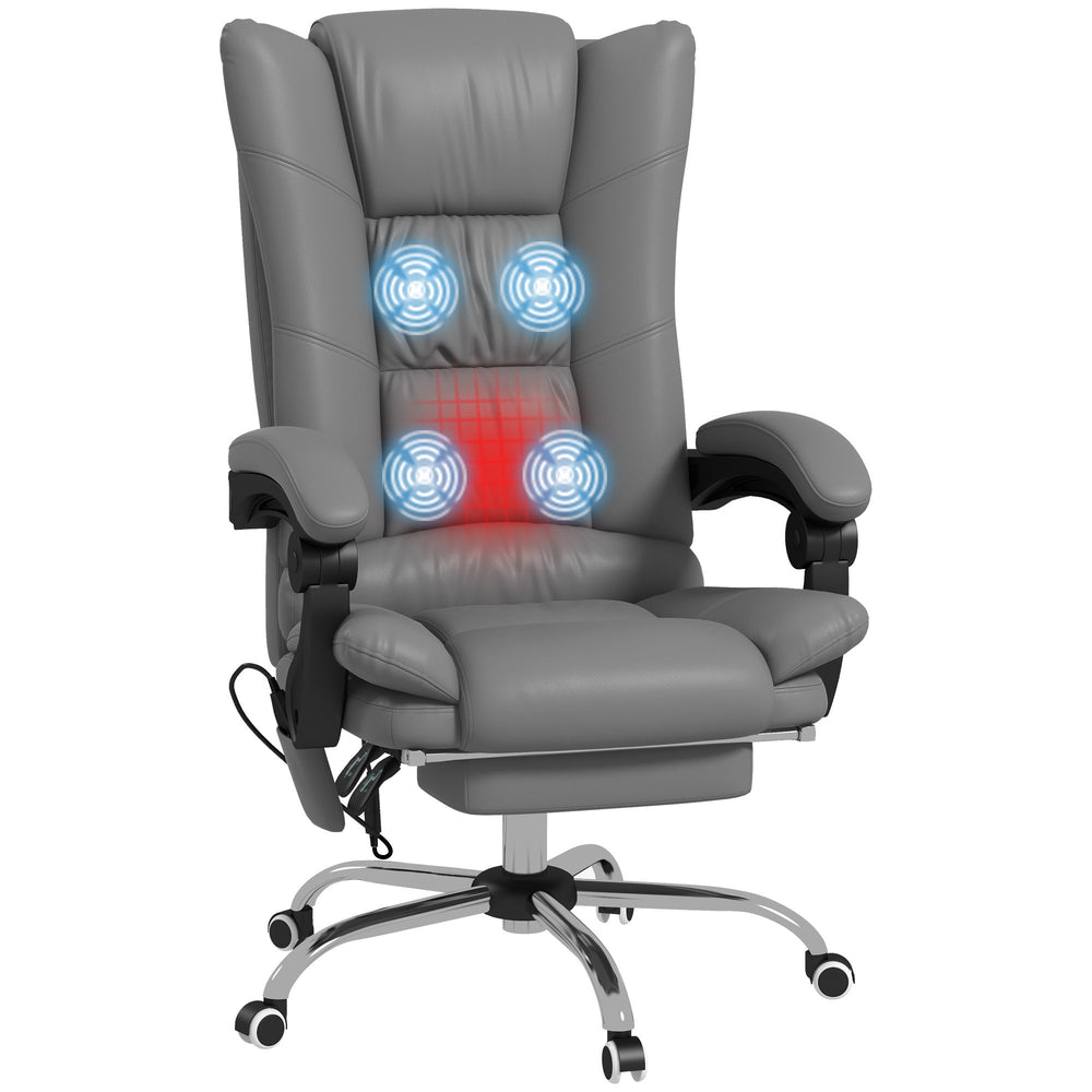 Vinsetto Vibration Massage Office Chair with Heat, Footrest…