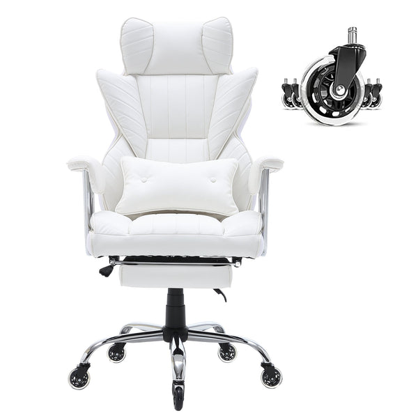 Heavy-Duty PU Leather Reclining Office Chair