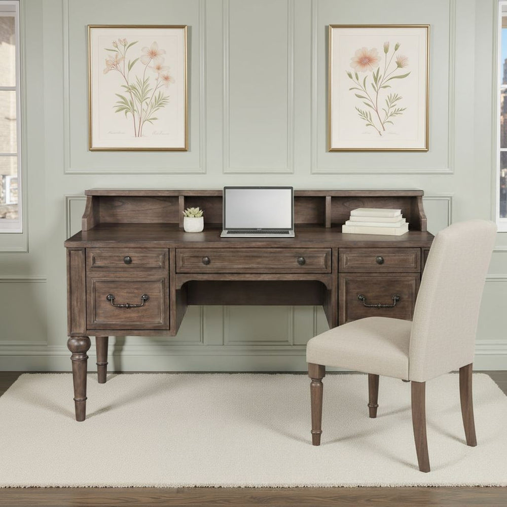 Middleton 64 inch Desk, No Assembly Required, Vintage Hazel…