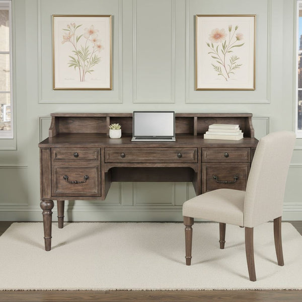 Middleton 64 inch Desk, No Assembly Required, Vintage Hazel…