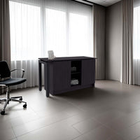 Wenge Desk with Two Open Storage Shelf