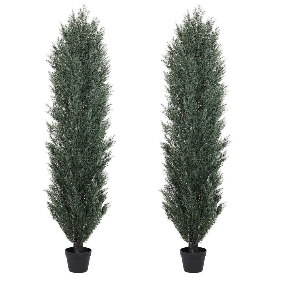6FT detachable Artificial green pine and cypress tall simul…