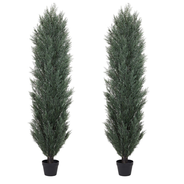 6FT detachable Artificial green pine and cypress tall simul…