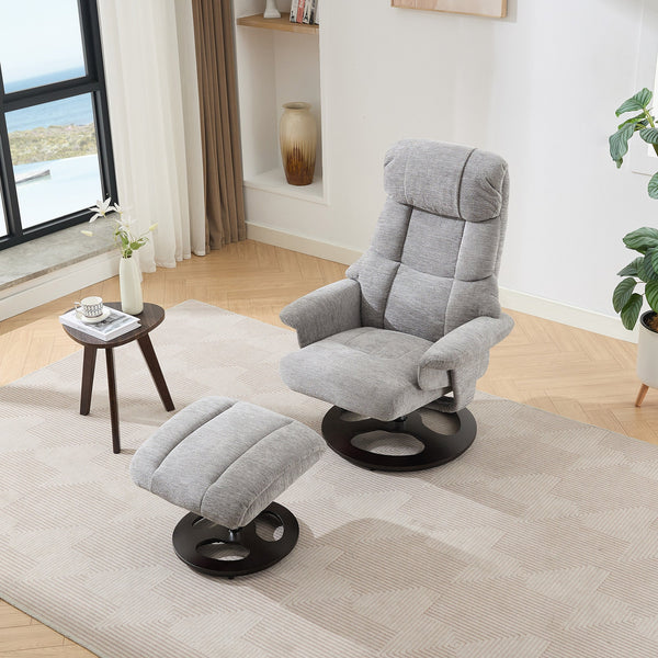 069DR-Ergonomic Recliner Chair with Ottoman