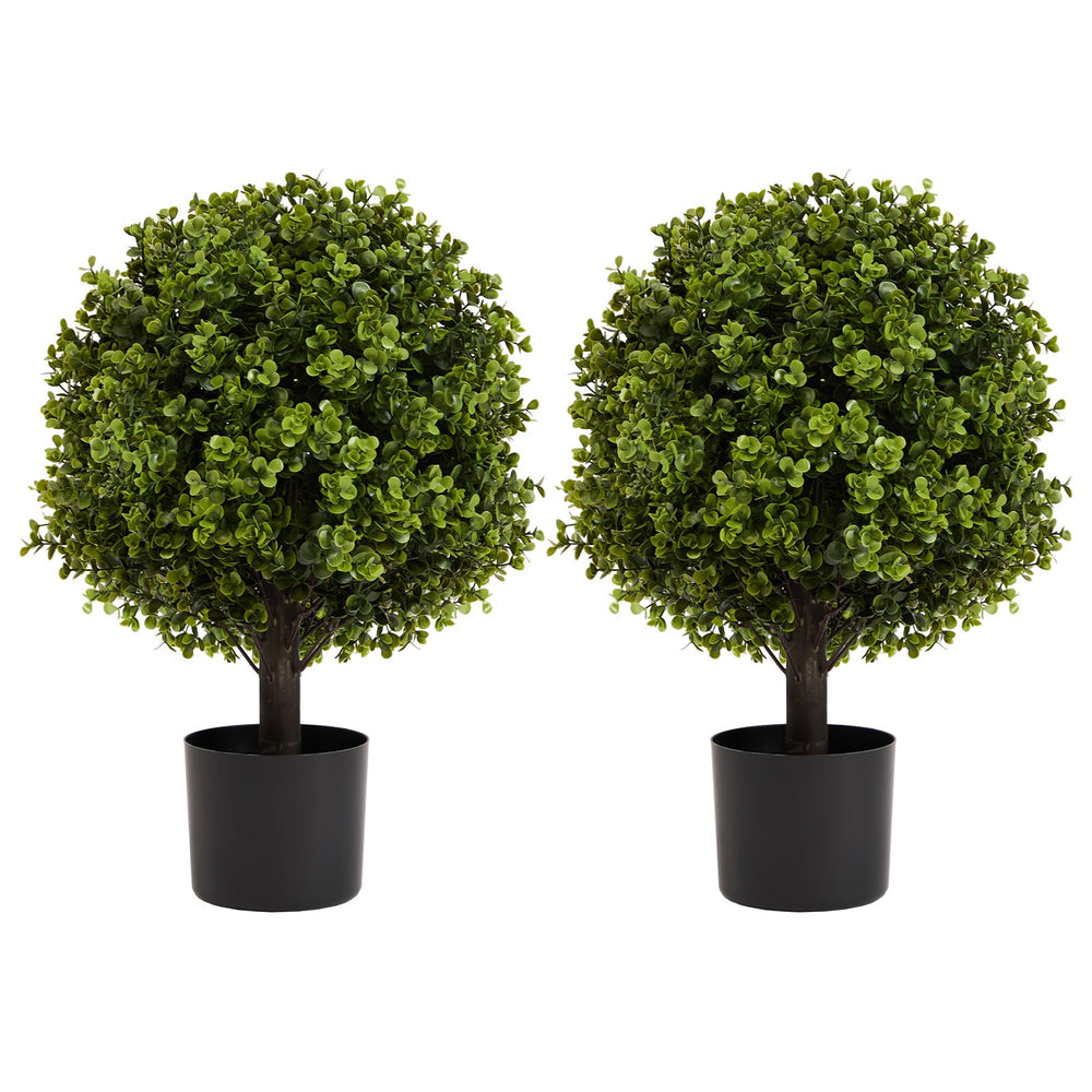 22in Boxwood Ball Shaped Artificial Topiary Shrubs Tree in…