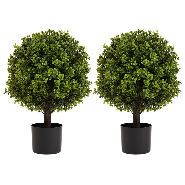 22in Boxwood Ball Shaped Artificial Topiary Shrubs Tree in…