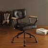 Vintage Black Swivel Chair – Nailhead Trim