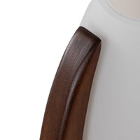 Desk Lamp with Walnut Wood and Frosted Glass