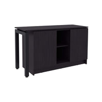 Wenge Desk with Two Open Storage Shelf