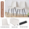 White PU Leather Dining Chair – Black Base