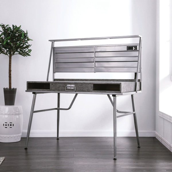 Modern Industrial Computer Desk USB Port One Drawer And Two…