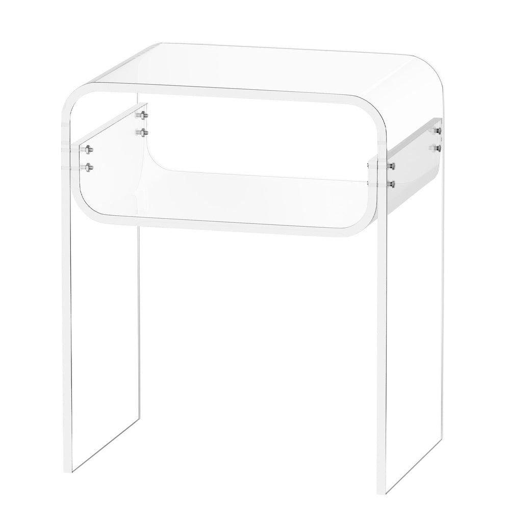 2-Tier Clear Acrylic Side Table