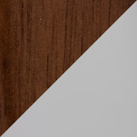 Desk Lamp with Walnut Wood and Frosted Glass