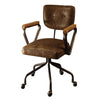 Vintage Whiskey Swivel Chair – Nailhead Trim