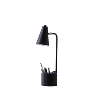 Metal Task Desk Lamp with Organizer – 19.5"