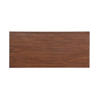 3 Drawer Wooden Writing Desk with Splayed Legs, Walnut Brown