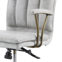 Vintage White and Chrome Swivel Office Chair