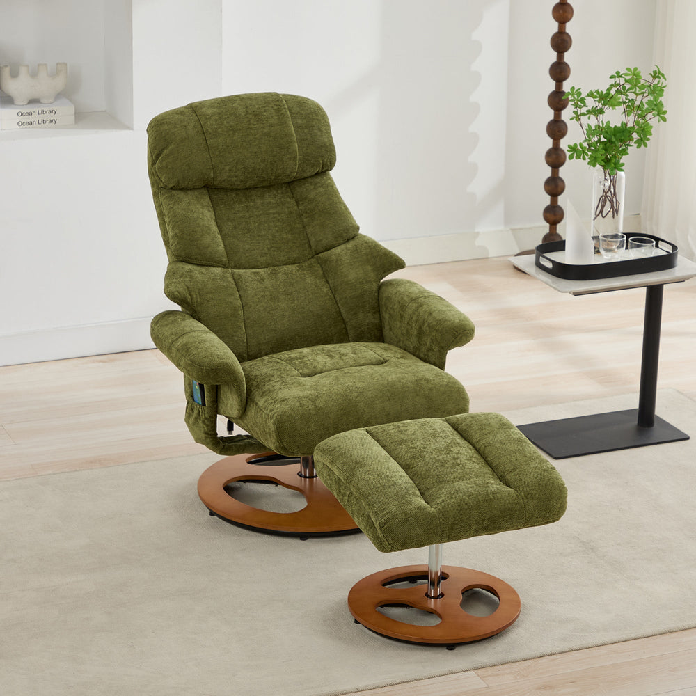 069-Ergonomic Recliner Chair with Ottoman