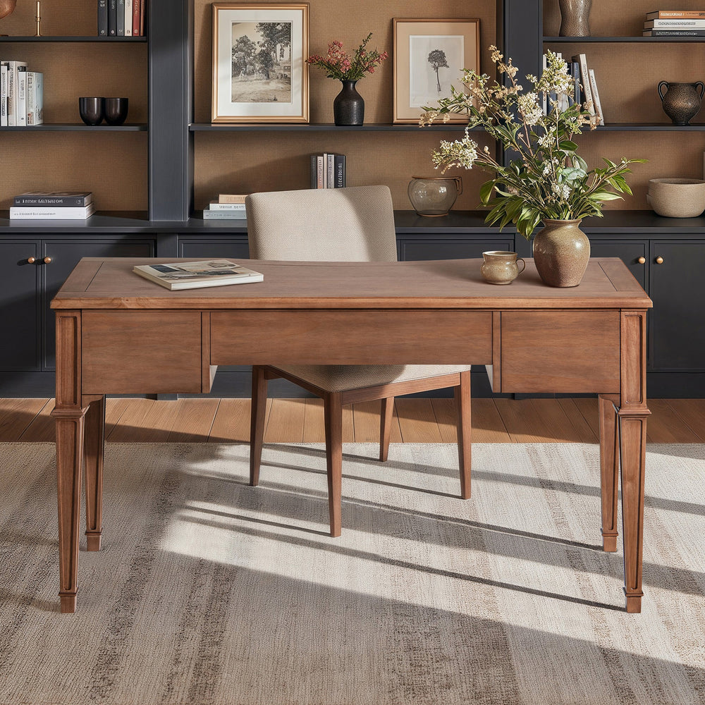 Dauphin 55" 3-Drawer Wood Executive Desk