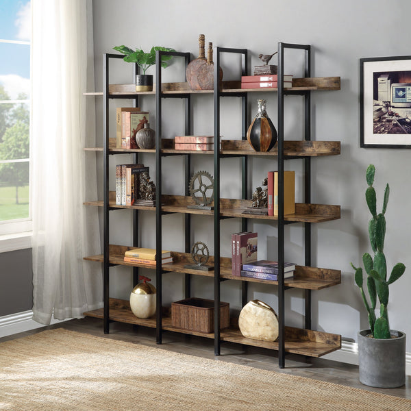 [VIDEO] 5 Tier Bookcase Home Office Open Bookshelf, Vintage…