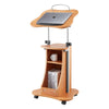 Wooden Lectern Podium – Locking Wheels