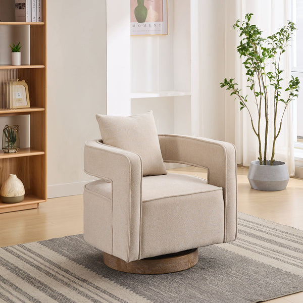 29.1'W Swivel Accent Open Back Chair Modern Comfy Sofa Chai…