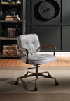 Siecross Top Grain Leather Office Chair – White