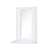 Abigale Modern Style Mirror for Nightstand Top made with wood frame and LED in White(Only Mirror TOP)