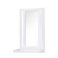 Abigale Modern Style Mirror for Nightstand Top made with wood frame and LED in White(Only Mirror TOP)