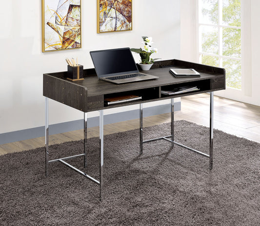 Modern Usb-supported Computer Desk With Drawer Storage - Wood/steel