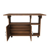 Folding Table with Shelves & Wheels